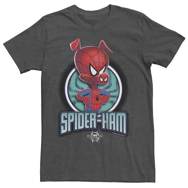 Mens Marvel Spiderverse Spider-Ham Pose Graphic Tee Grey Heather Product Image