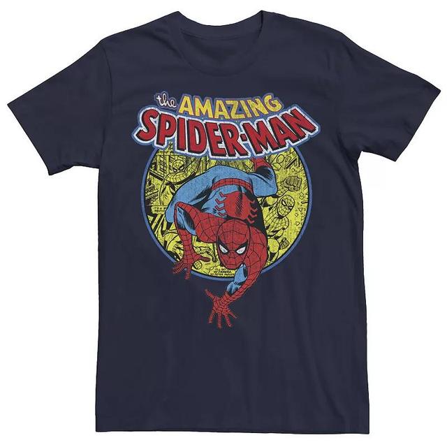 Mens Marvel Amazing Spider-Man Vintage Comic Tee Black Product Image