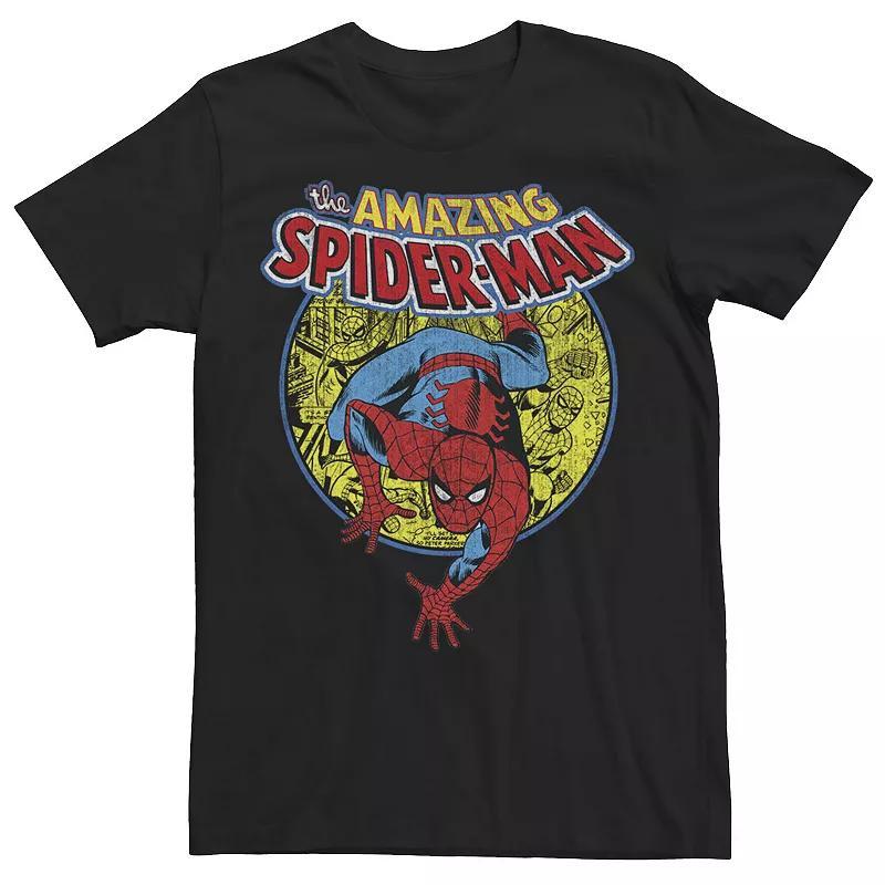 Mens Marvel Amazing Spider-Man Vintage Comic Tee Blue Product Image