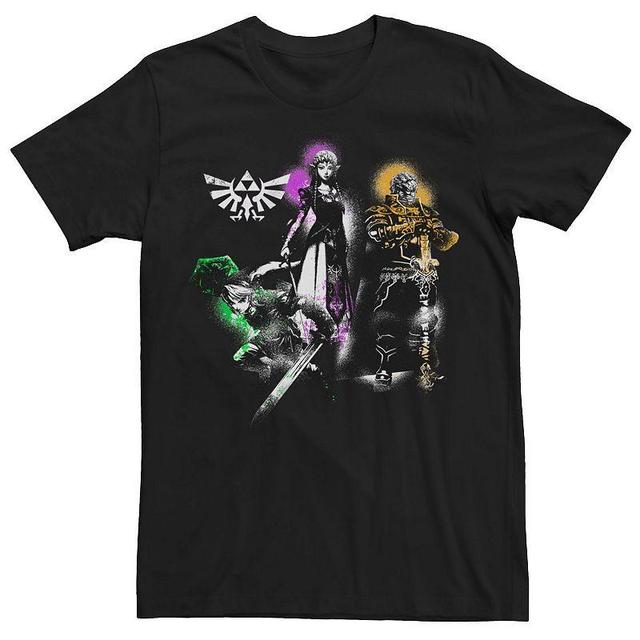 Mens Nintendo Zelda Link Princess Ganondorf Paint Splotch Graphic Tee Product Image