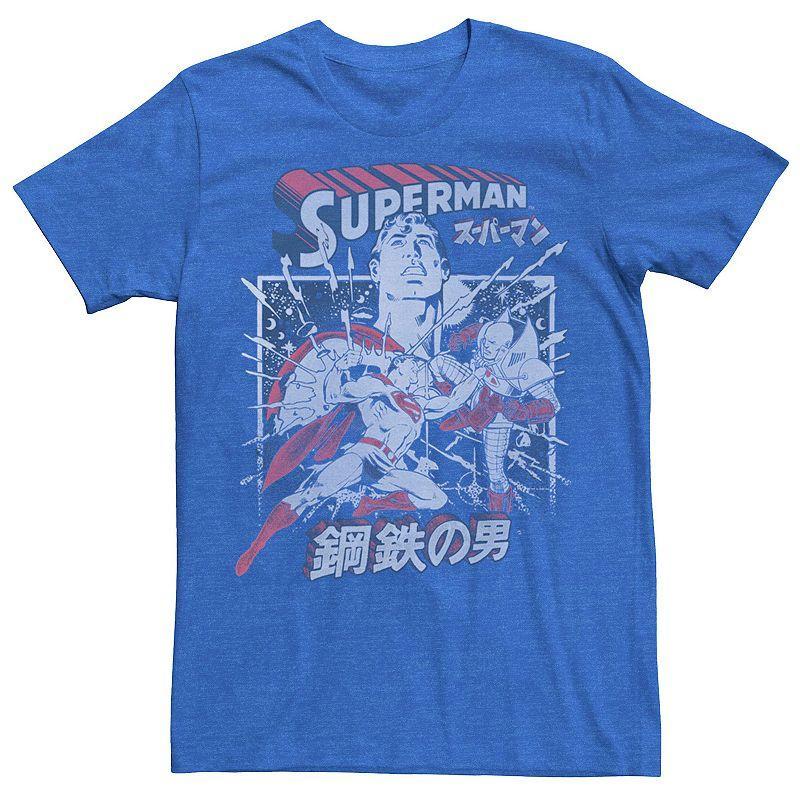 Mens DC Comics Superman Kanji Krypton Retro Group Shot Tee Product Image