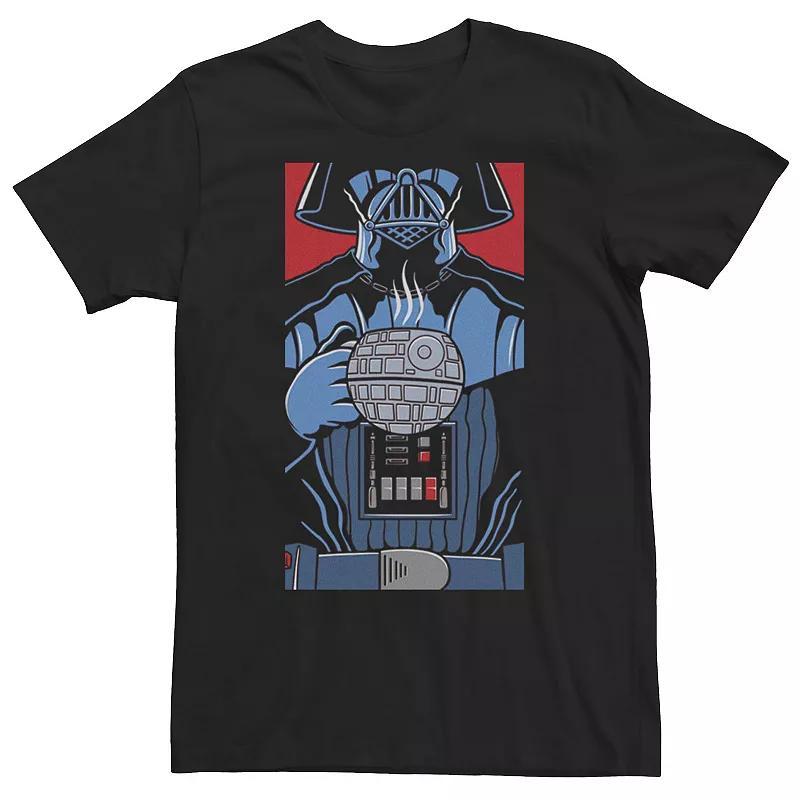 Mens Star Wars Darth Vader Death Star Coffe Cup Tee Product Image