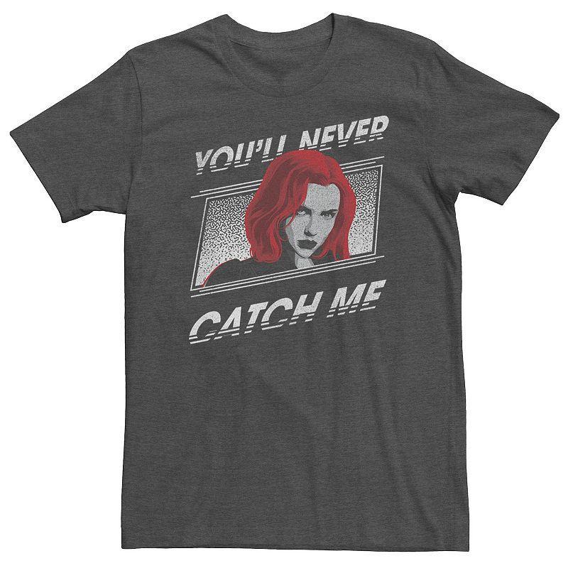 Big & Tall Marvel Black Widow Youll Never Catch Me Portrait Tee, Mens Product Image