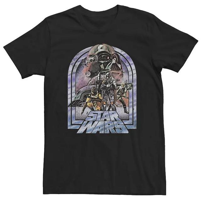 Big & Tall Star Wars Chrome Bordered Collage Portrait Tee, Mens Product Image