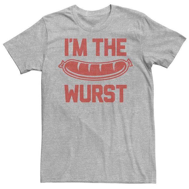 Mens Im The Wurst Bratwurst Tee Athletic Grey Product Image