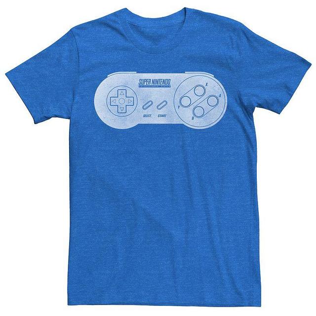 Mens Nintendo SNES Light Lines Controller Tee Royal Grey Product Image