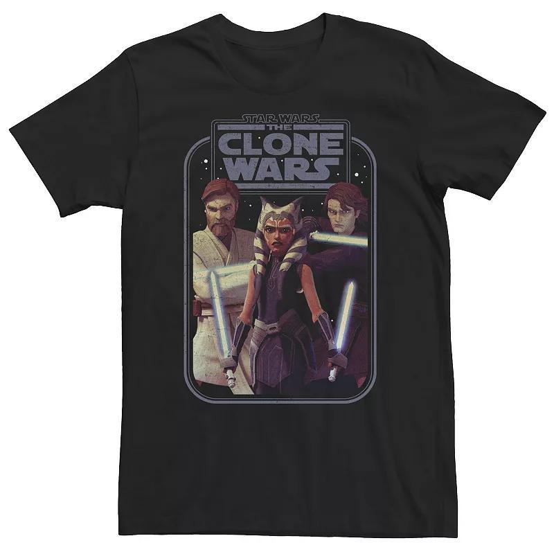 Big & Tall Star Wars: The Clone Wars Heroes Group Shot Tee, Mens Black Product Image