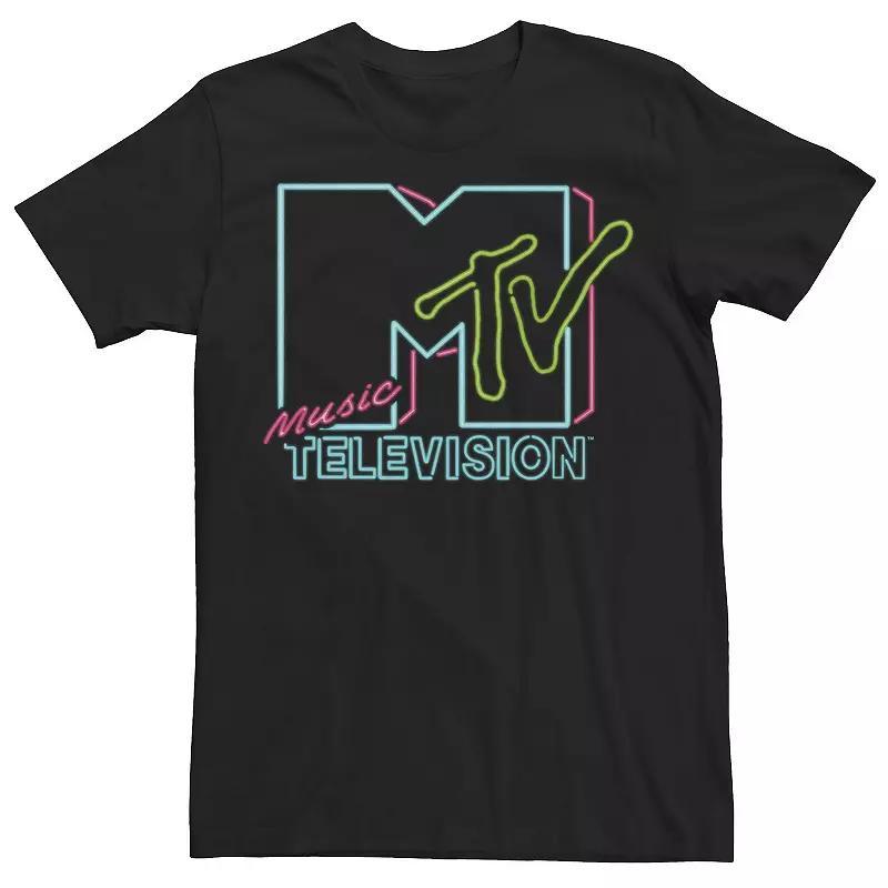 Mens MTV Neon Lights Logo Graphic Tee Product Image