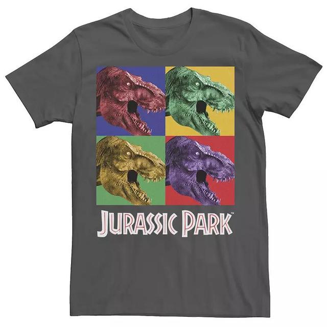 Mens Jurassic Park Four Square Dino Pop Art Style Tee Product Image