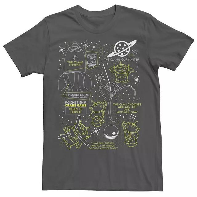 Disney / Pixars Toy Story Aliens Mens Claw Master Map Tee Grey Product Image