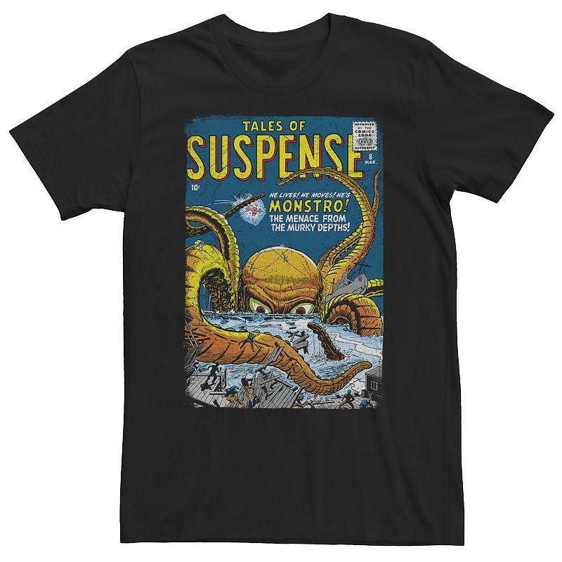 Big & Tall Marvel Monsters Unleashed Retro Comic Intro MONSTRO Tee, Mens, Size: 3XL, Black Product Image