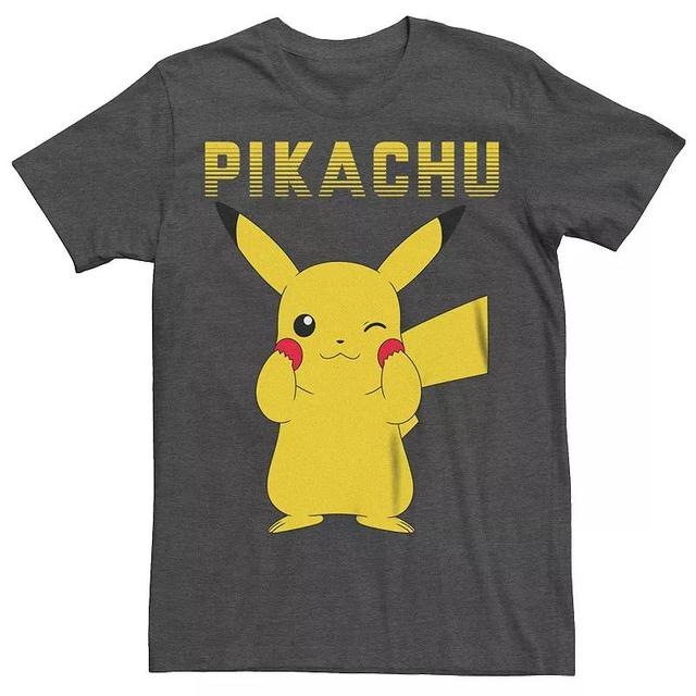 Mens Pokmon Pikachu Red Cheeks Tee Grey Heather Product Image