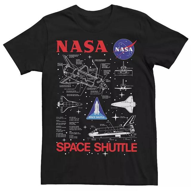 Mens NASA Space Shuttle Schematics Tee Product Image