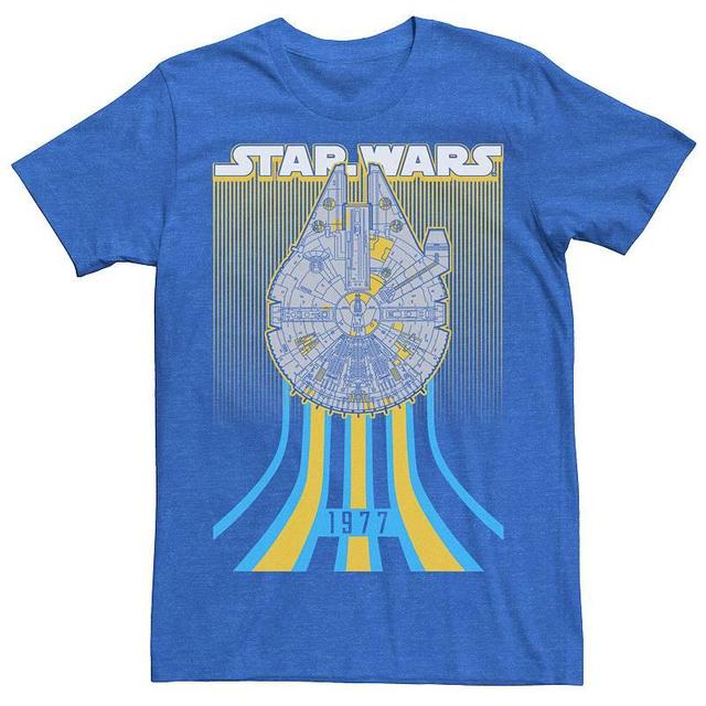 Mens Star Wars Retro Falcon Speed Tee Royal Grey Product Image