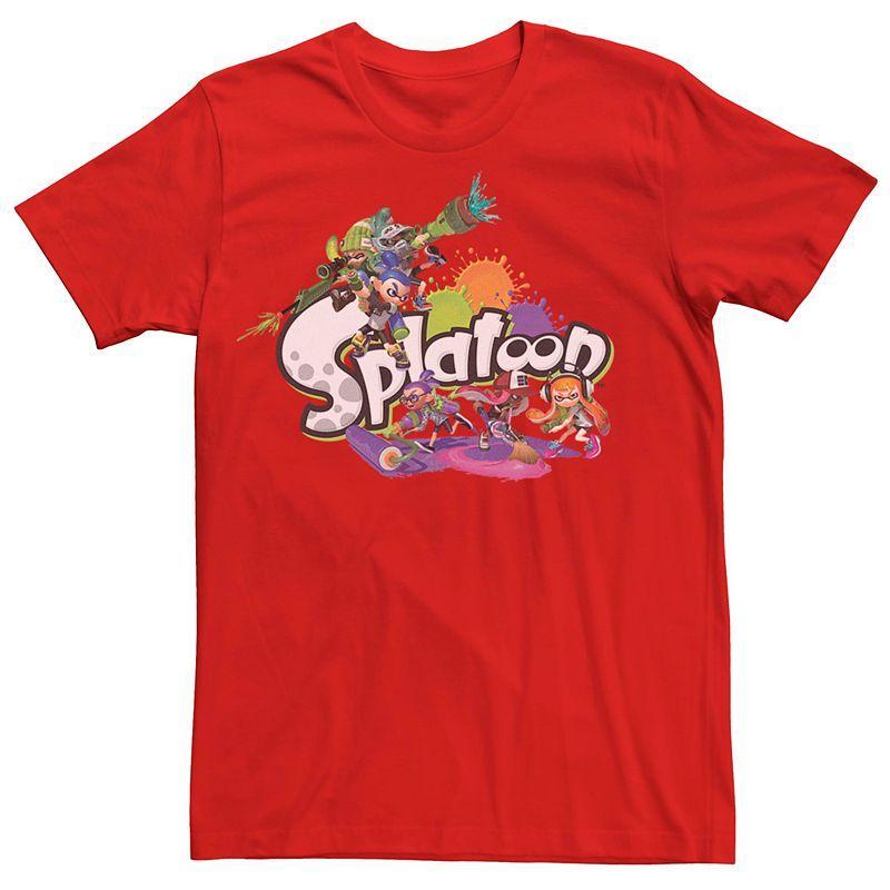 Mens Nintendo Splatoon Group Shot Splatter Short Sleeve Tee Product Image