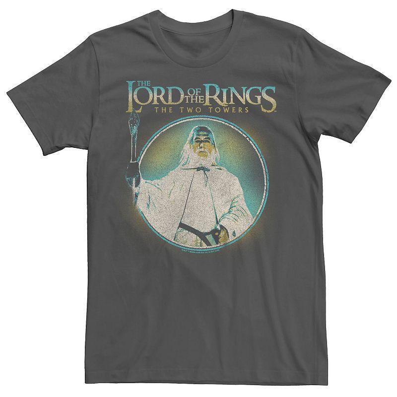 Mens The Lord Of The Rings Gandalf Badge Tee Grey Product Image