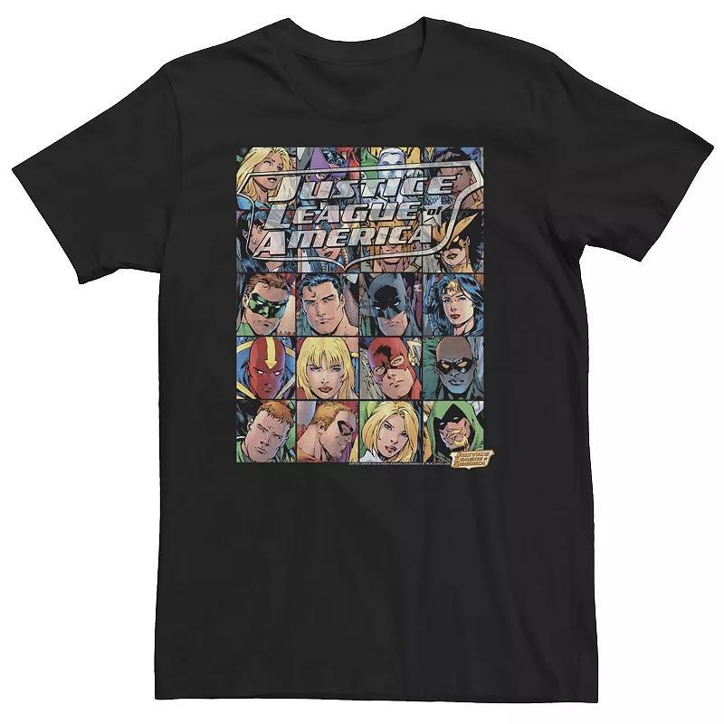 Big & Tall DC Comics Justice League Hero Box Up Poster Tee, Mens Product Image