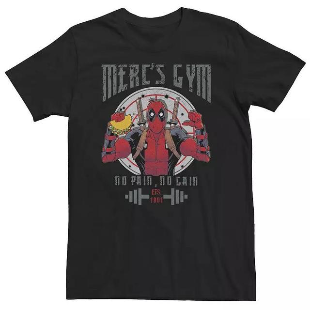 Big & Tall Marvel Deadpool Mercs Gym No Pain No Gain Tee, Mens Product Image