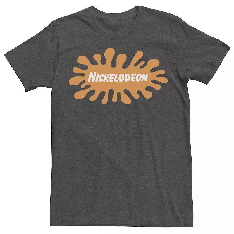 Mens Nickelodeon Orange Splat Logo Tee Dark Grey Product Image