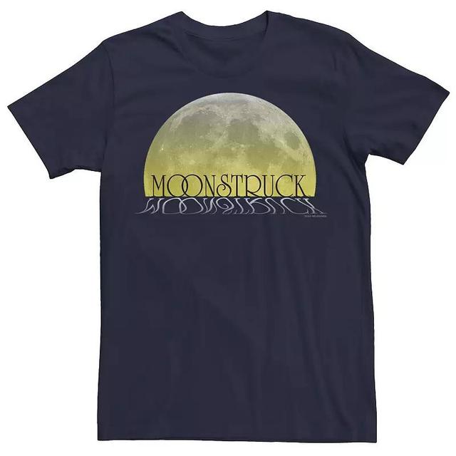 Mens Moonstruck Moon Reflection Poster Tee Blue Product Image