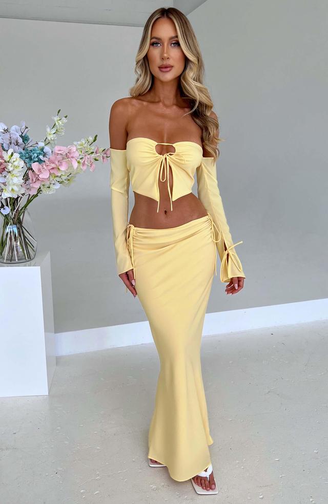 Tana Maxi Skirt - Lemon Product Image