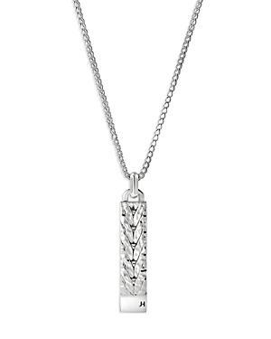 John Hardy Sterling Silver Mens Hammered Pendant Necklace, 22 Product Image