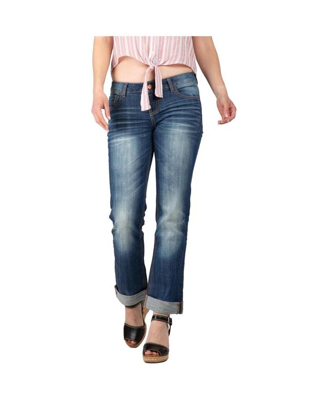 Women's Stretch Denim Boyfriend Fit Jeans Product Image