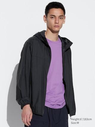 UNIQLO US Men's Pocketable Uv Protection 3D Cut Parka with Water-Repellent Black Large UNIQLO US  L  male Product Image