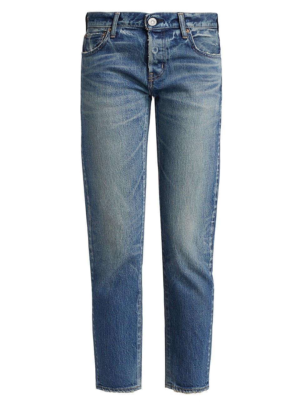 Womens Eldred Low-Rise Tapered Crop Jeans product image