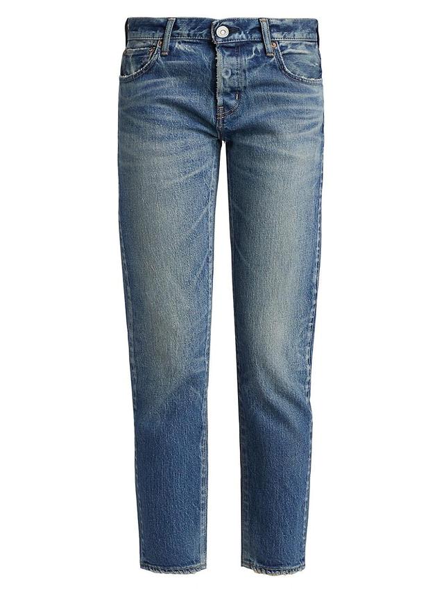 Womens Eldred Low-Rise Tapered Crop Jeans Product Image