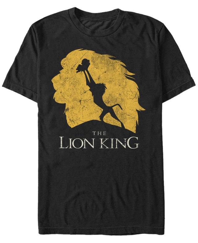 Disney Mens The Lion King Simba Evolution Silhouette Short Sleeve T-Shirt Product Image