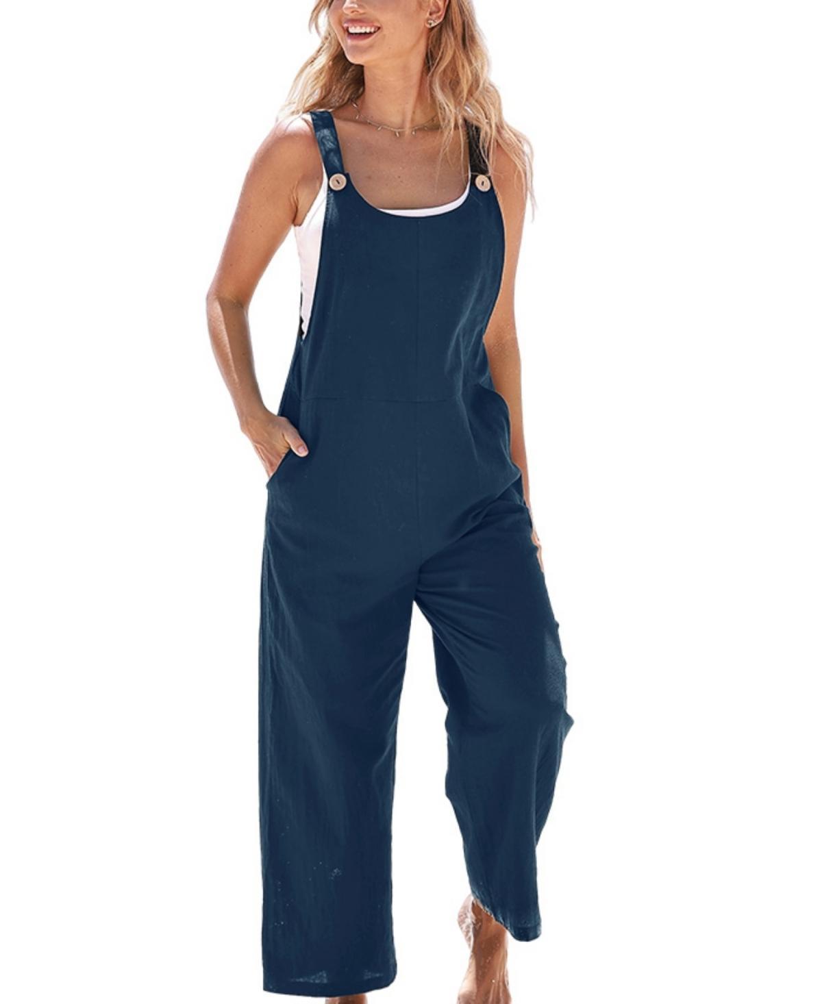 Cupshe Womens Raven Tapered Pinafore Jumpsuit Product Image