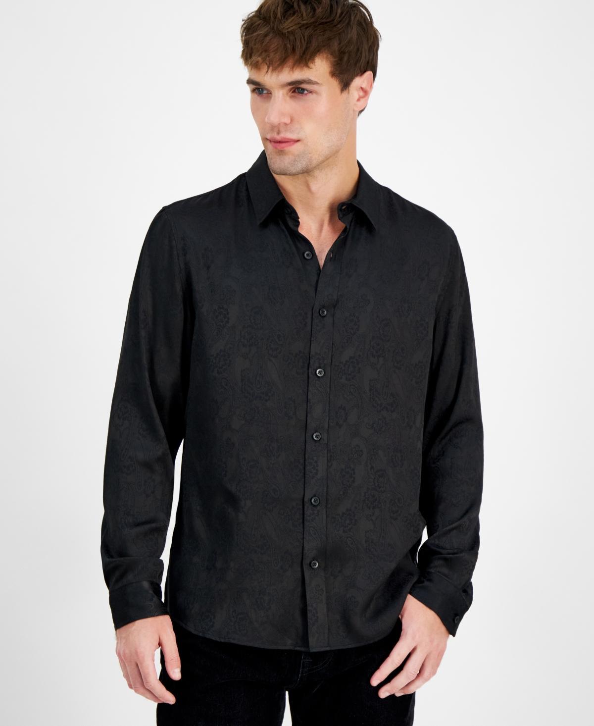 Guess Mens Bowery Paisley-Print Shirt Product Image