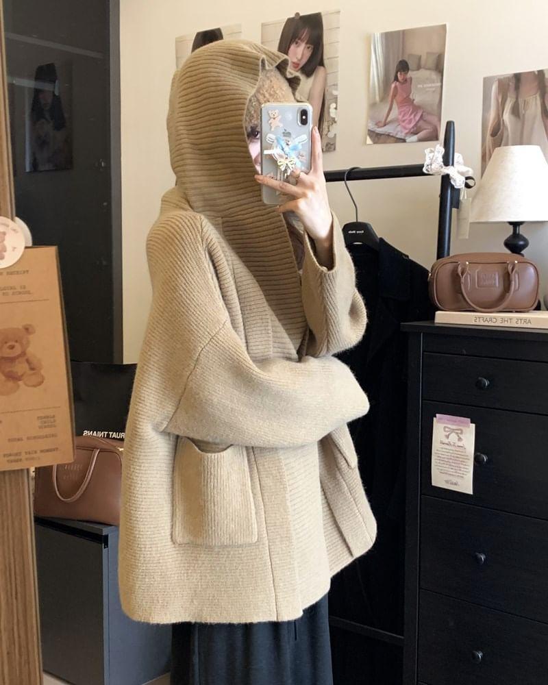 Plain Open Front Cardigan Product Image