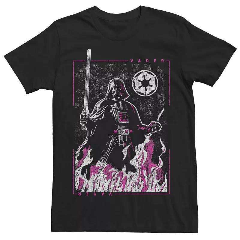 Mens Star Wars Darth Vader Empire Emblem Pink Flame Portrait Tee Product Image