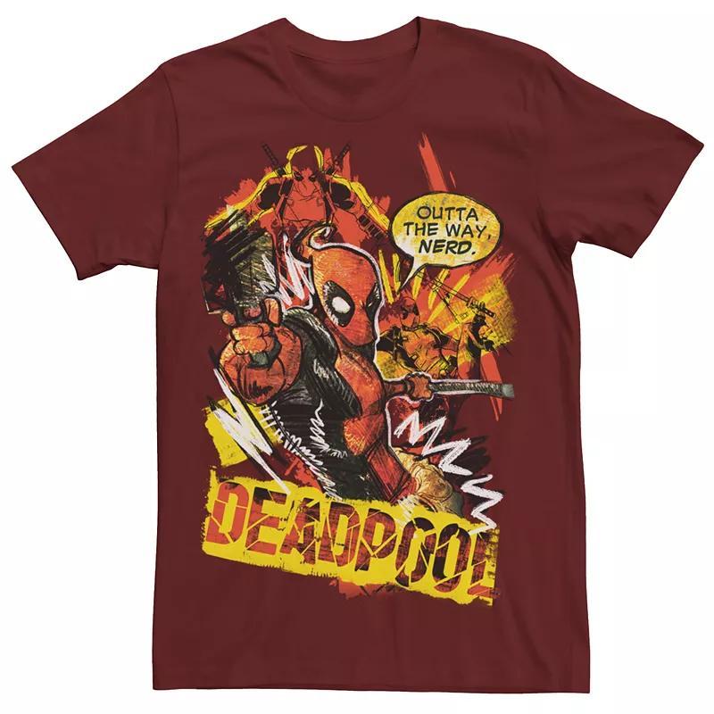 Mens Marvel Deadpool Scribbles Graphic Tee Red Product Image