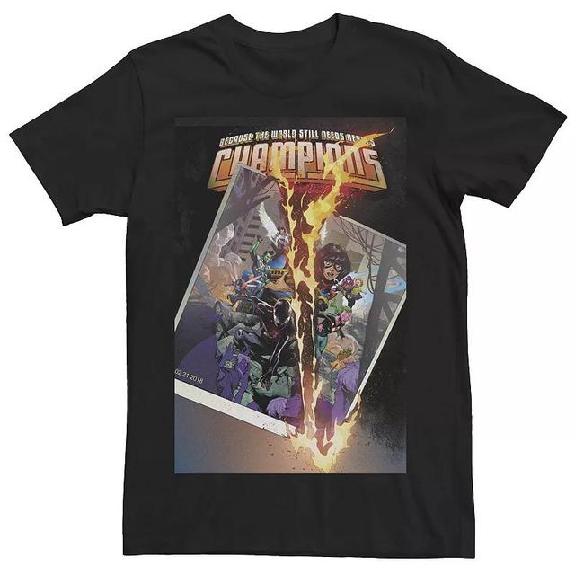 Mens Marvel Comixology Champions Unlimited Comic Book Cover Tee Product Image