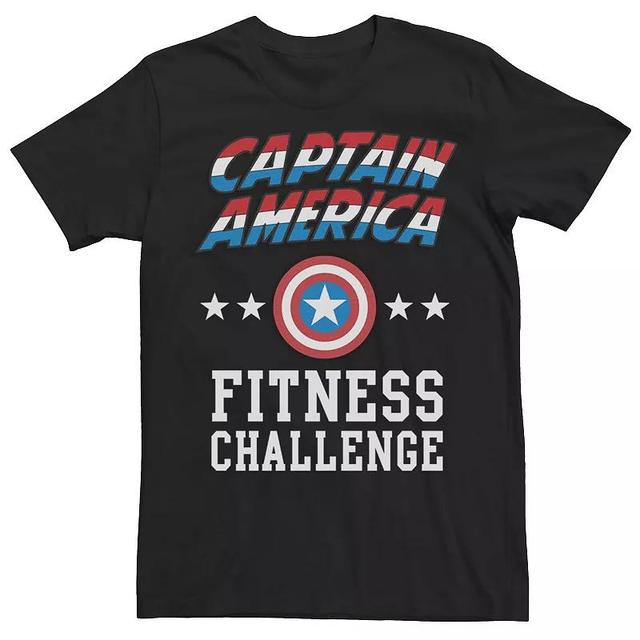 Mens Marvel Captain America Fitness Challenge Weight Lift Tee Product Image