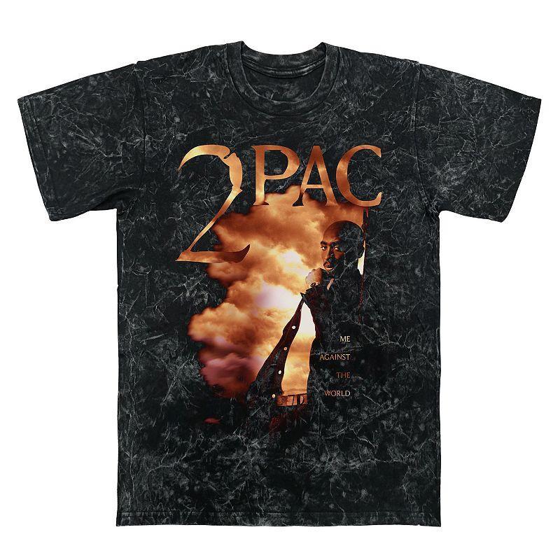 Mens Tupac Shakur Me Against The World Mineral Wash Graphic Tee Product Image