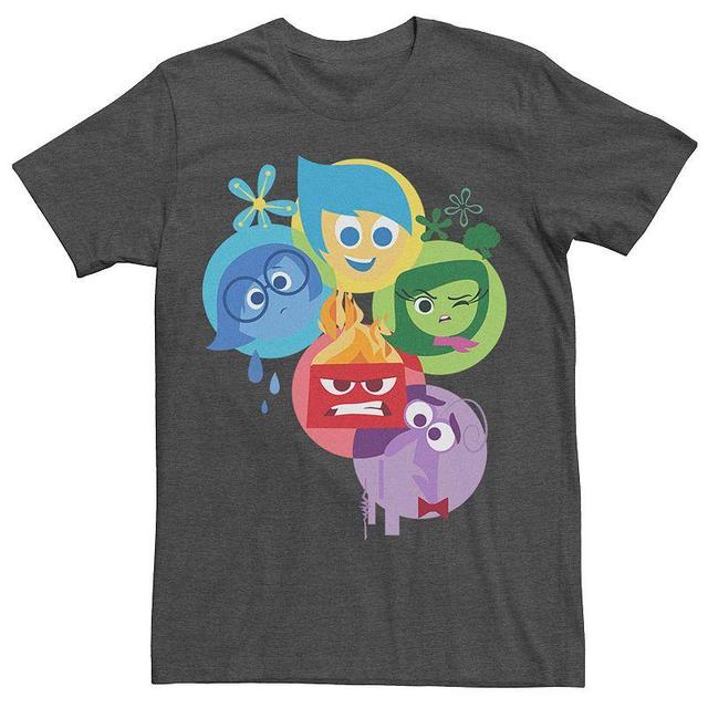 Mens Disney Pixar Inside Out Bubble Group Shot Tee Grey Heather Product Image