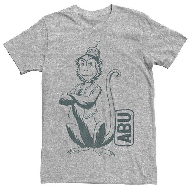 Disneys Aladdin Mens Abu Graphic Tee Med Grey Product Image