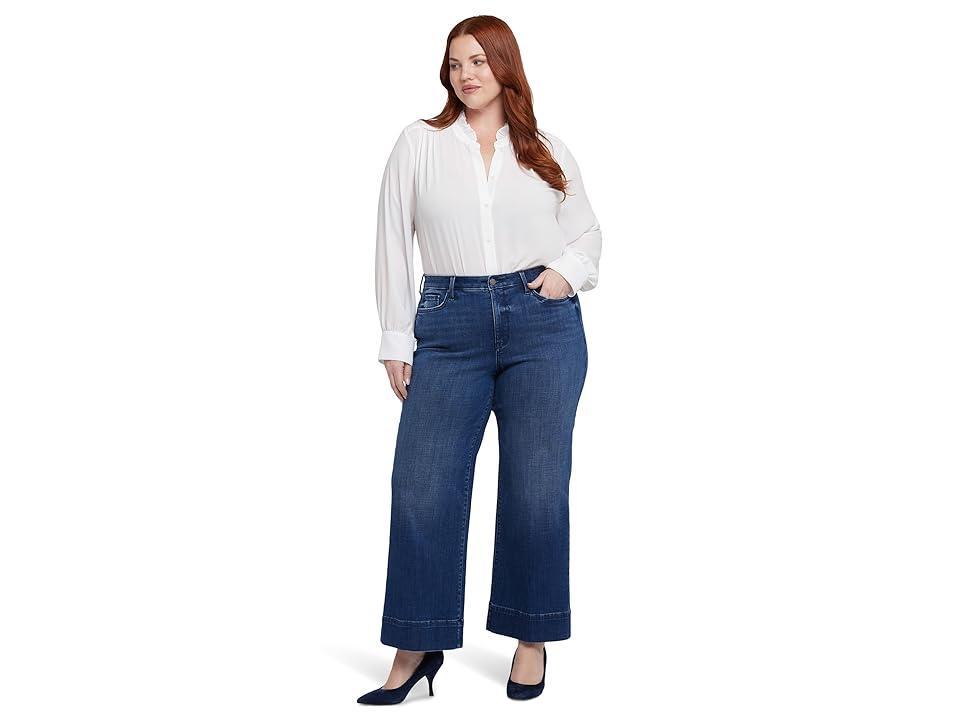 NYDJ Plus Size Teresa Wide Leg Ankle in Moonlight (Moonlight) Women's Jeans Product Image