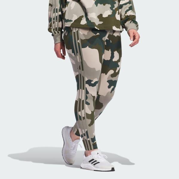 Essentials 3-Stripes Camo Print 7/8 Length Leggings (Plus Size) Product Image