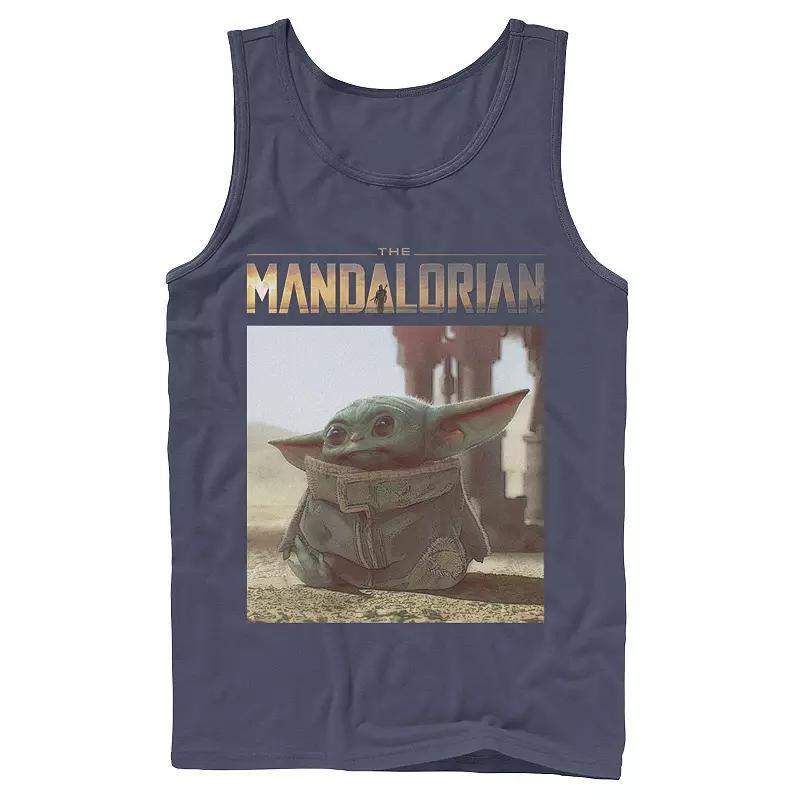 Mens Star Wars The Mandalorian The Child aka Baby Yoda Portrait Logo Tank Top Product Image