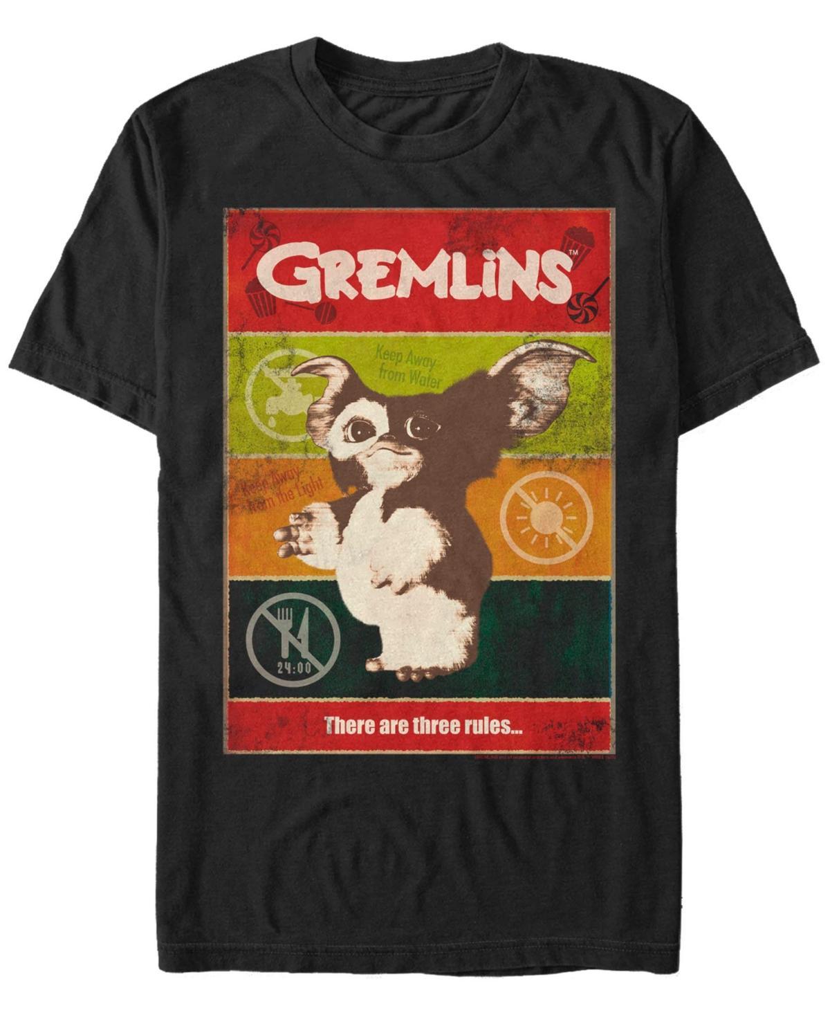 Mens Gremlins Gizmo Warning Poster Tee Product Image