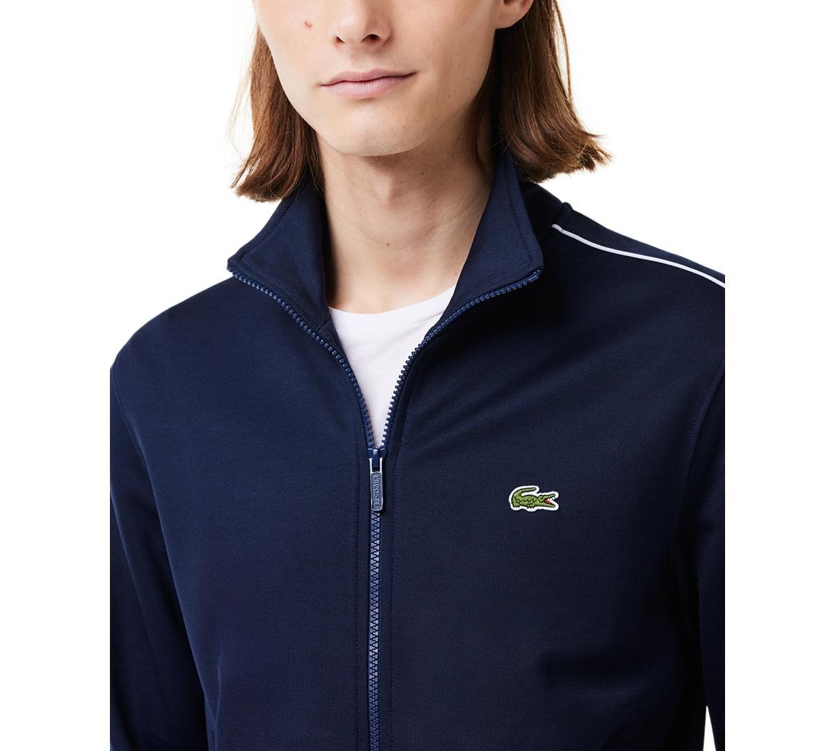 Lacoste Mens Paris Long Sleeve Zip-Front Logo Sweatshirt Product Image