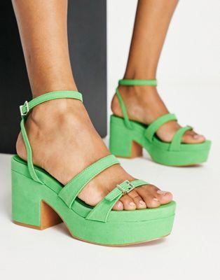 Stradivarius platform heeled sandal Product Image