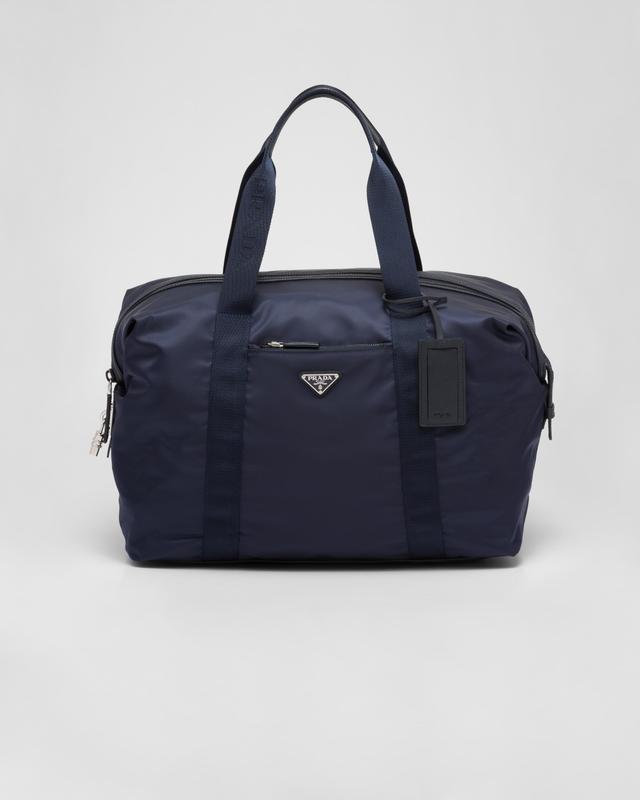 Re-Nylon and Saffiano leather duffle bag Product Image