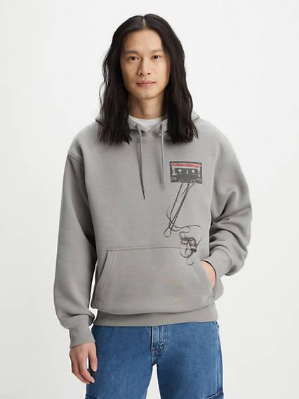 Levis SilverTab Relaxed Graphic Hoodie Sweatshirt - Mens Product Image