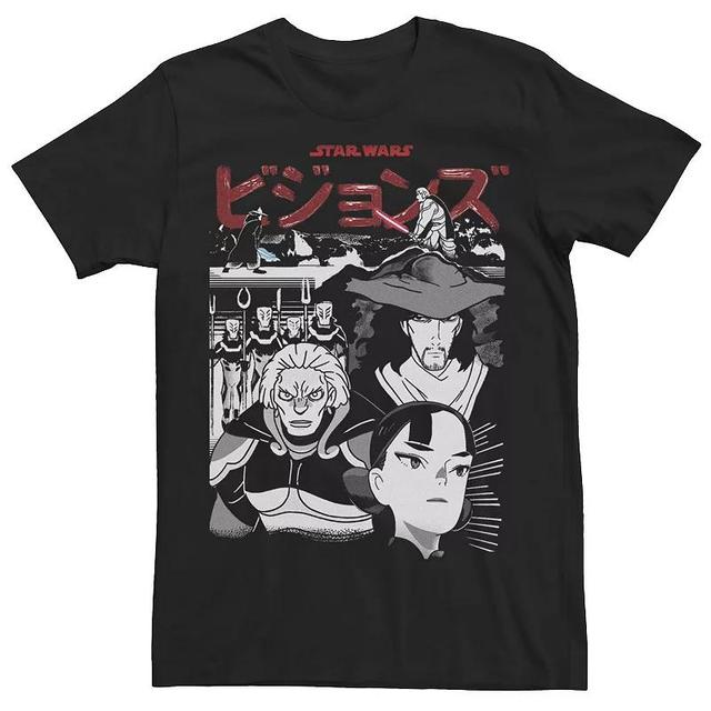 Mens Star Wars Visions Group Kanji Portrait Bombard Wash Tee, Boys Product Image